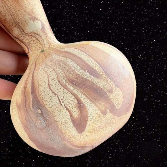 1950s PINE SCENTED POTTERY Marbled Vase Mid Century Ceramic Green Inside VTG - Picture 3 of 10